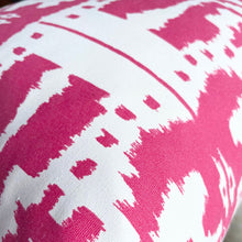 Load image into Gallery viewer, Brunschwig and Fils Island Ikat Hot Pink and White Pillow Covers- 22&quot; PAIR -China Seas
