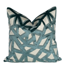Laura Kirar for Highland Court Triangle HU 15846 Velvet Pillow Covers- PAIR