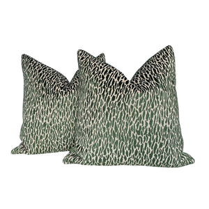 Earl Emerald Animal Velvet Pillow Covers- PAIR