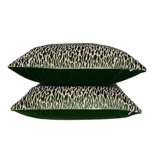 Earl Emerald Animal Velvet Pillow Covers- PAIR