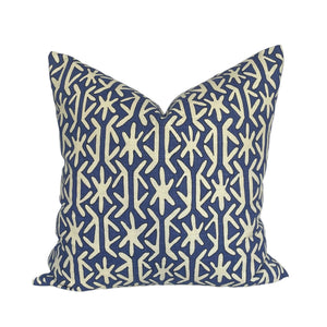 Thibaut Rinca- Navy Printed Pillow Covers- PAIR