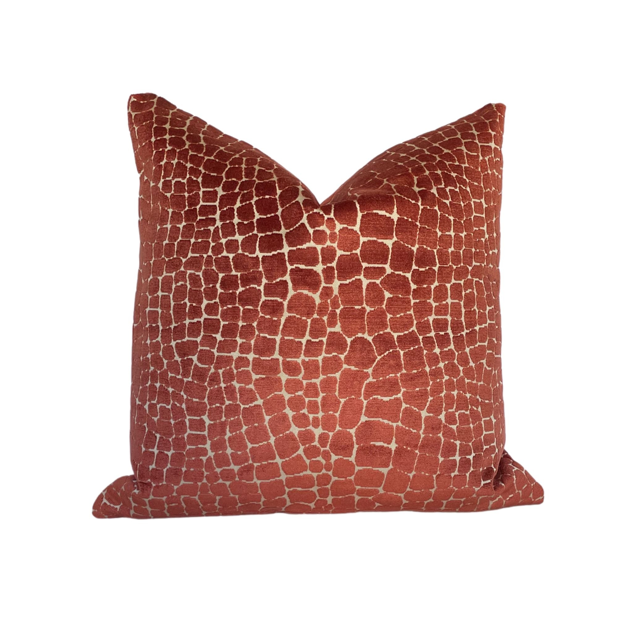 Rust velvet pillow online cover