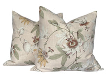 Load image into Gallery viewer, Spring Floral- Blush Printed Linen Pillow Covers- PAIR