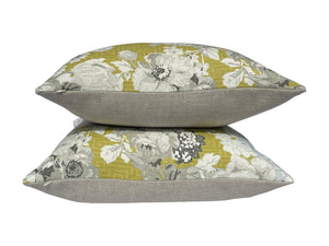 Anna French Wild Floral-Citron Pillow Covers-PAIR