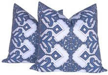 Load image into Gallery viewer, Tilton Fenwick Pombal- Blue and Blush Pillow Covers- PAIR