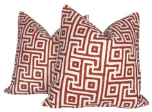 Load image into Gallery viewer, Greece Saffron Geometric Printed Pillow Covers- PAIR