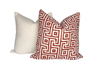 Greece Saffron Geometric Printed Pillow Covers- PAIR